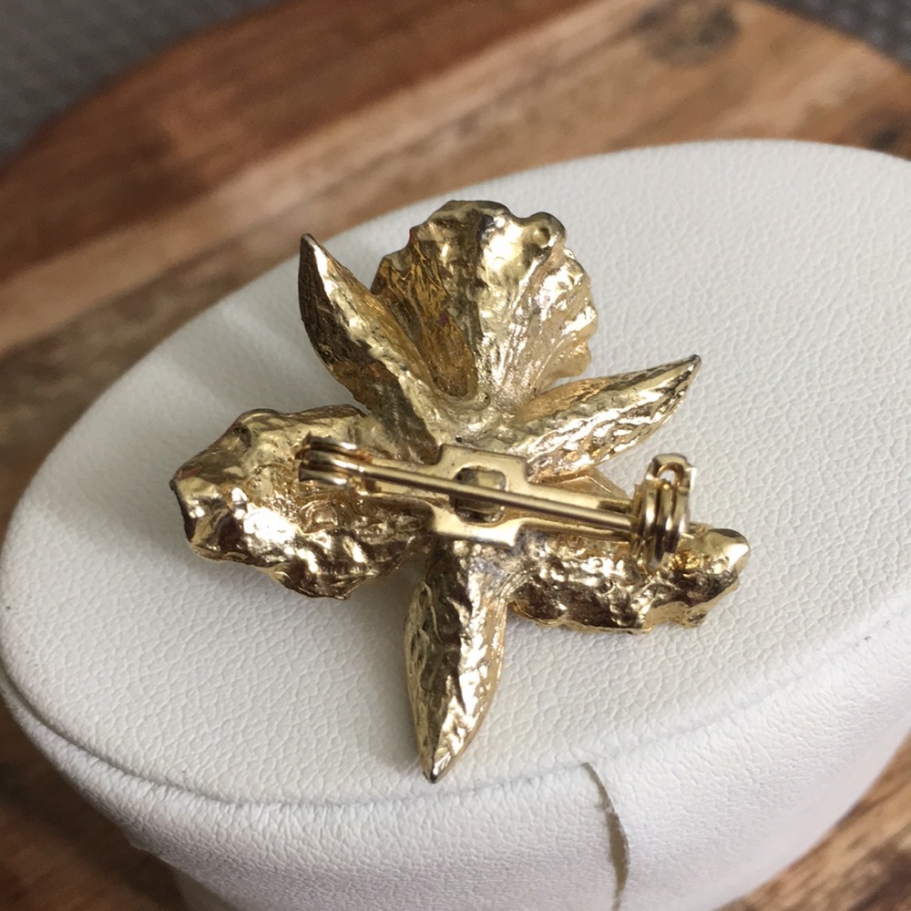 Vtg Orchid Brooch - image 6